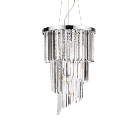 CARLTON SP8 závěsné svítidlo 8x E14 40W bez zdroje 40cm IP20, chromové 1