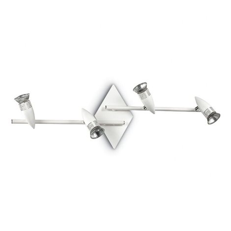 Alfa PL4 přisazené bodové svítidlo 4xGU10 5W 480lm 3000K 72cm IP20, bílé