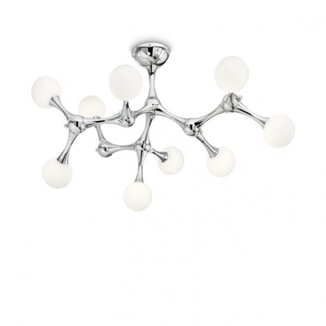 NODINO PL9 stropní svítidlo 9x G9 LED 3W 370lm 3000K IP20, chromové