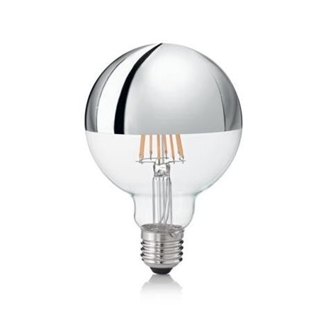CLASSIC GLOBO LED filament žárovka E27 G95 9W 930lm 3000K chromová, nestmívatelná