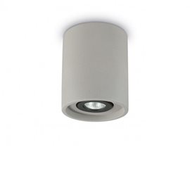 OAK PL1 stropní přisazené svítidlo 1x GU10 35W bez zdroje kulaté 13,5cm IP20, betonové