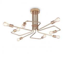 TRIUMPH PL8 stropní přisazené svítidlo 8x E27 60W bez zdroje 92cm IP20, antická mosaz
