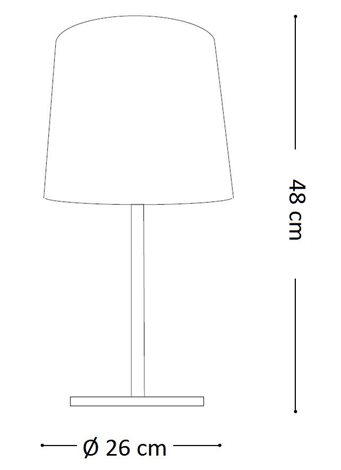 NORDIK TL1 stolní lampa 1x E27 60W bez zdroje 48cm IP20, černé 2