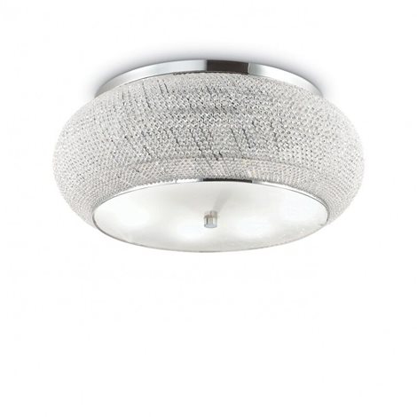 PASHA' PL14 stropní přisazené svítidlo 14x E14 40W bez zdroje 65cm IP20, chromové