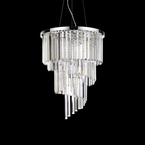 CARLTON SP12 závěsné svítidlo 12x E14 40W bez zdroje 50cm IP20, chromové 2