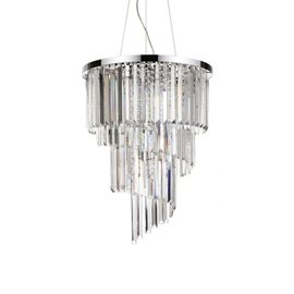 CARLTON SP12 závěsné svítidlo 12x E14 40W bez zdroje 50cm IP20, chromové