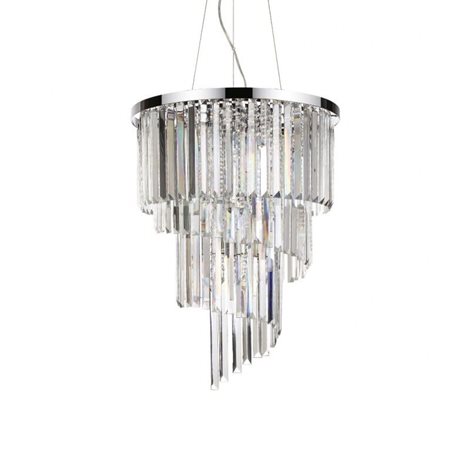 CARLTON SP12 závěsné svítidlo 12x E14 40W bez zdroje 50cm IP20, chromové 1