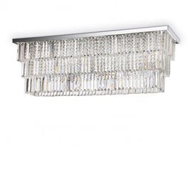 MARTINEZ PL8 stropní přisazené svítidlo 8x E14 40W bez zdroje 103cm IP20, chromové