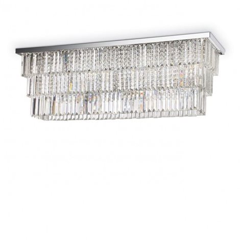 MARTINEZ PL8 stropní přisazené svítidlo 8x E14 40W bez zdroje 103cm IP20, chromové