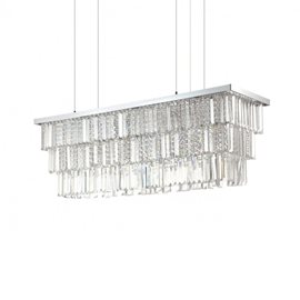 MARTINEZ SP8 závěsné svítidlo 8x E14 40W bez zdroje 103cm IP20, chromové