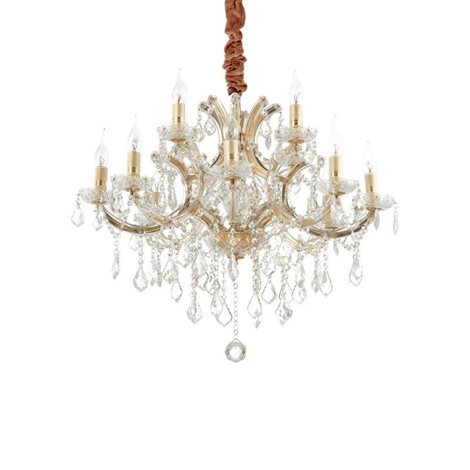 NAPOLEON SP12 závěsné svítidlo 12x E14 40W bez zdroje 74cm IP20, zlaté