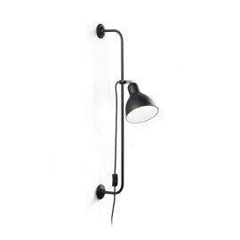 SHOWER AP1 nástěnné svítidlo 1x E27 60W bez zdroje 89cm IP20, černé
