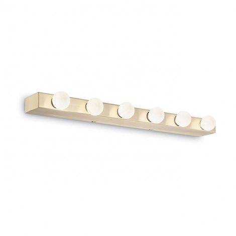 PRIVE' AP6 nástěnné svítidlo 6x E14 40W bez zdroje 60,5cm IP20, mosazné
