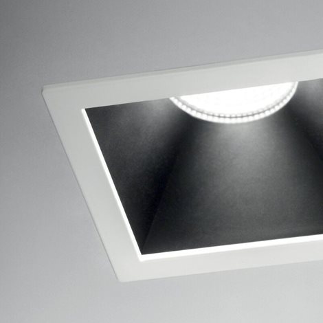 GAME SQUARE zápustné LED svítidlo 11W 1100lm 3000K 8,4cm hranaté IP20, černo-bílé 4