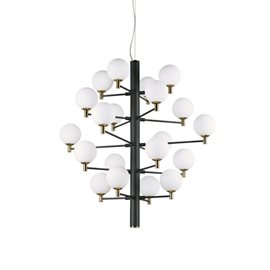 COPERNICO SP20 závěsné svítidlo 20x G9 LED 3W 370lm 3000K 86cm IP20, černé