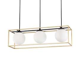 LINGOTTO SP3 závěsné svítidlo 3x E14 40W bez zdroje 70cm IP20, černo-mosazné