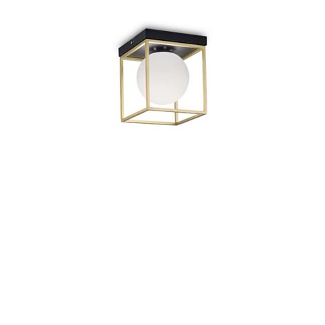 LINGOTTO PL1 stropní přisazené svítidlo 1x E14 40W bez zdroje 18,5cm IP20, černo-mosazné 1