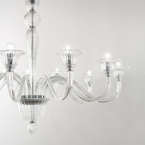BRIGITTA SP12 závěsné svítidlo 12x E14 40W bez zdroje 120cm IP20, čiré 2