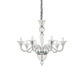 BRIGITTA SP8 závěsné svítidlo 8x E14 40W bez zdroje 89cm IP20, čiré