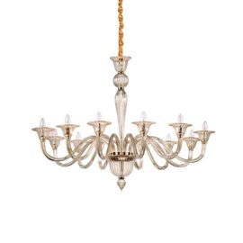 BRIGITTA SP12 závěsné svítidlo 12x E14 40W bez zdroje 120cm IP20, jantarové