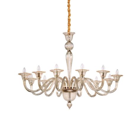 BRIGITTA SP12 závěsné svítidlo 12x E14 40W bez zdroje 120cm IP20, jantarové