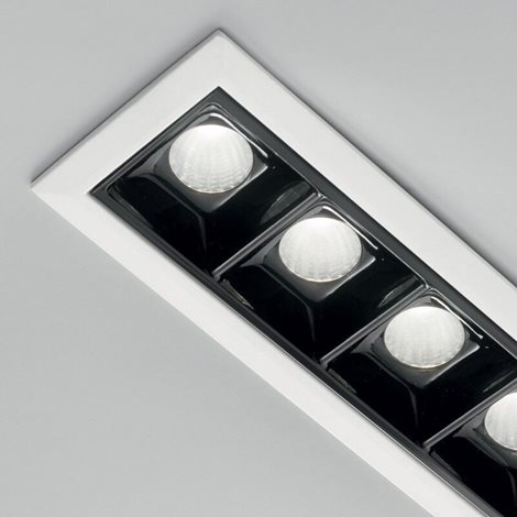 LIKA FI10 TRIM stropní zápustné svítidlo 20W 1750lm 3000K IP20, bílo-černé 2