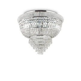 DUBAI PL6 stropní přisazené svítidlo 6x E14 4W bez zdroje 52cm IP20, chromové