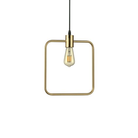 ABC SP1 závěsné svítidlo 1x E27 70W bez zdroje 29cm čtvercové IP20, mosazné 1