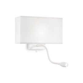 HOTEL AP2 nástěnné svítidlo 1xLED 1W 55lm 3000K + 1xE27 60W bez zdroje 32cm IP20, bílé