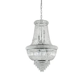 DUBAI SP10 závěsné svitidlo 10x E14 40W bez zdroje 52cm IP20, chromové