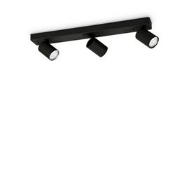 RUDY PL3 přisazené bodové svítidlo 3x GU10 LED 7W 610lm 3000K 54cm IP20, černé