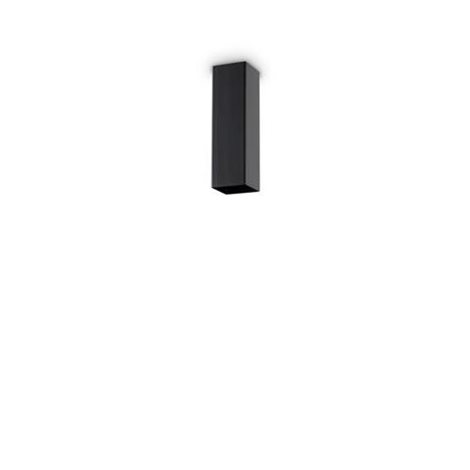 SKY PL1 stropní přisazené svítidlo 1x GU10 LED 7W 610lm 3000K hranaté 20cm, černé 1