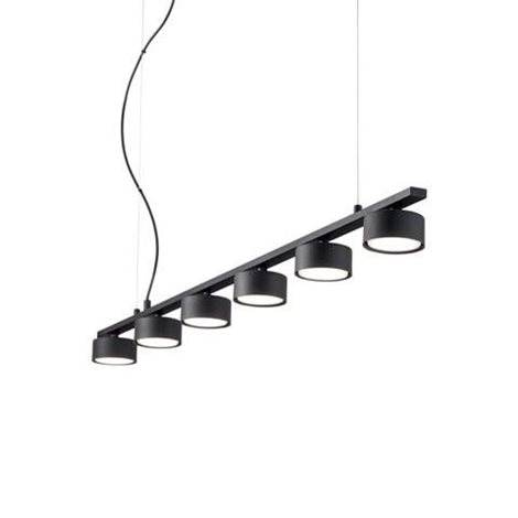 MINOR LINEAR SP6 závěsné svítidlo 6x GX53 LED 9W 910lm 3000K 115cm IP20, černé
