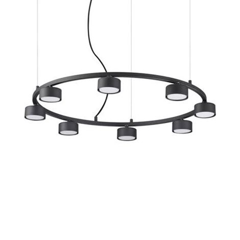 MINOR ROUND SP8 závěsné svítidlo 8x GX53 LED 9W 910lm 3000K 76,5cm IP20, černé