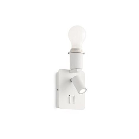 GEA MAP2 nástěnné svítidlo LED 3W 200lm + 1x E27 60W bez zdroje hranaté IP20, bílé