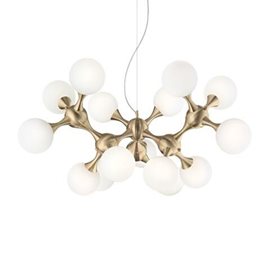 NODI SP15 závěsné svítidlo 15x E14 40W bez zdroje 105cm IP20, mosazné