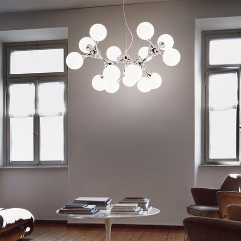 NODI SP15 závěsné svítidlo 15x E14 40W bez zdroje 105cm IP20, mosazné 2