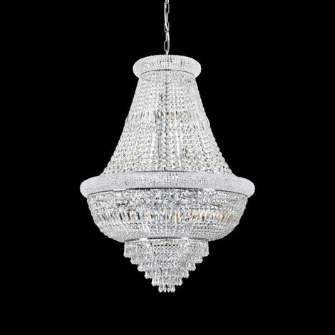 DUBAI SP24 závěsné svítidlo 24x E14 40W bez zdroje 80cm IP20, chromové 2