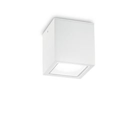 TECHO PL1 stropní přisazené svítidlo 1x GU10 20W bez zdroje 15cm IP54, bílé