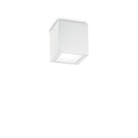 TECHO PL1 stropní přisazené svítidlo 1x GU10 20W bez zdroje 9cm IP54, bílé