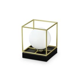 LINGOTTO TL1 SMALL stolní lampa 1x G9 LED 3W 370lm 3000K 12cm IP20, černo-mosazné