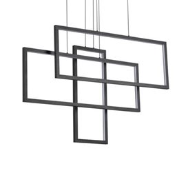 FRAME SP závěsné LED svítidlo 93W 10700lm 3000K 103cm obdélníkové IP20, černé