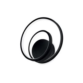 OZ AP nástěnné LED svítidlo 28W 2500lm 3000K On-Off 30cm IP20, černé