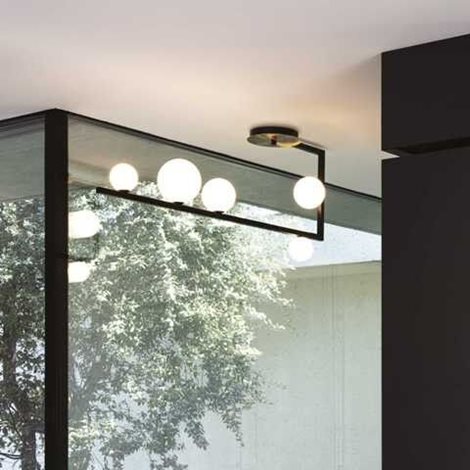 BIRDS PL5 stropní svítidlo 5x G9 LED 3W 370lm 3000K 115cm IP20, černé/mosazné 5