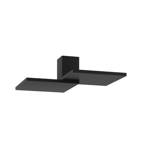 Puzzle Double Square přisazené svítidlo LED 30W 3700lm 3000K IP20, černé 1