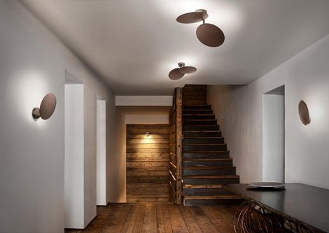 PUZZLE-ROUND DOUBLE přisazené svítidlo LED 30W 3700lm 3000K IP20, měděný bronz 3
