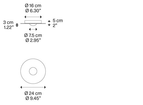 BUGIA SINGLE přisazené svítidlo LED 15W 1245lm 2700K 24cm IP20, bílé 5