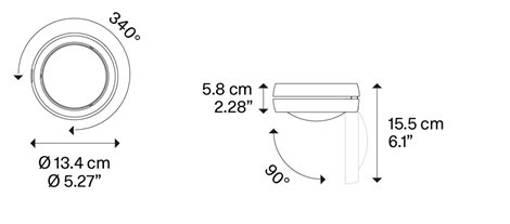 NAUTILUS přisazené svítidlo LED 12W 995lm 2700K IP20, bílé 3
