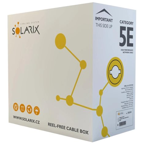 SXKL-5E-UTP-PVC-GY Kabel licna Solarix CAT5e UTP PVC šedý 2
