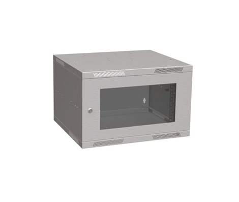 Rozvaděč nástěnný skládaný SENSA LITE 12U 450mm, dveře sklo, RAL 7035, SENSA-L-12U-545-11- 1